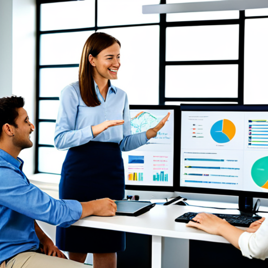 Tech Company Helping Non-Profit**
"A team of professional data analysts, fully clothed in modest business attire, collaborating with non-profit workers in a bright, modern office space. The scene depicts a data dashboard showing positive educational impact. Safe for work, appropriate content, perfect anatomy, correct proportions, well-formed hands, natural pose, professional, family-friendly, high quality."
**