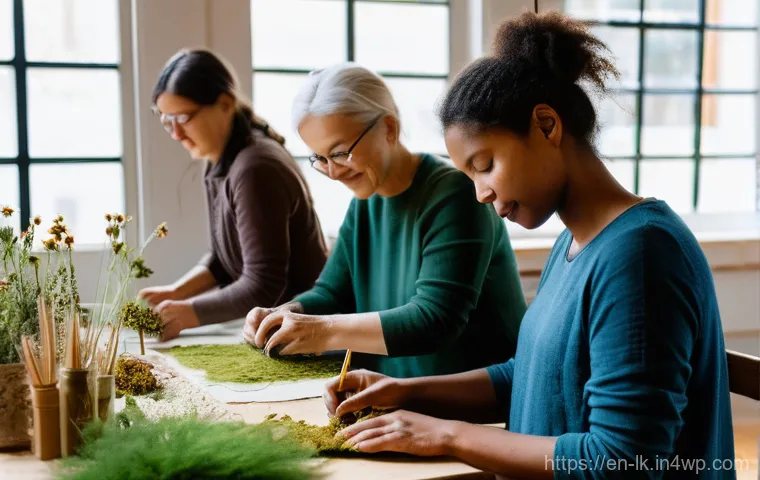에코크리에이션을 위한 온라인 자료 및 참고문헌 - **Eco-Creative Online Collaboration Workshop**
A vibrant, sunlit image of a diverse group of ind...